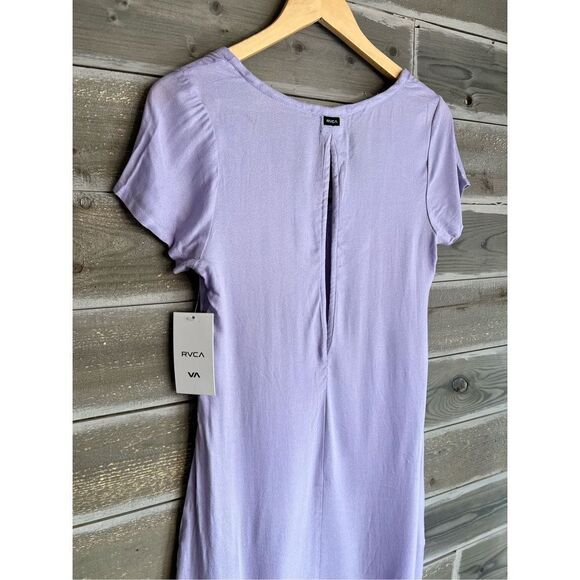 RVCA Women's Peak It Dress Mini Short Sleeve Scoop Neck Lavender Size Small NWT - Picture 4 of 6